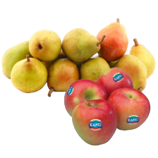 Doyenne du Comice handperen of Kanzi appels